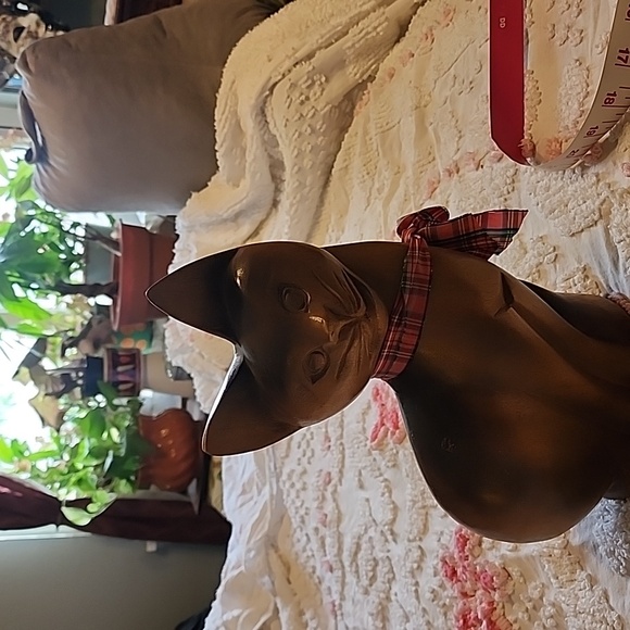 Vintage Wood Carving Cat Figurine Sculpture Standing Cat - Picture 6 of 8